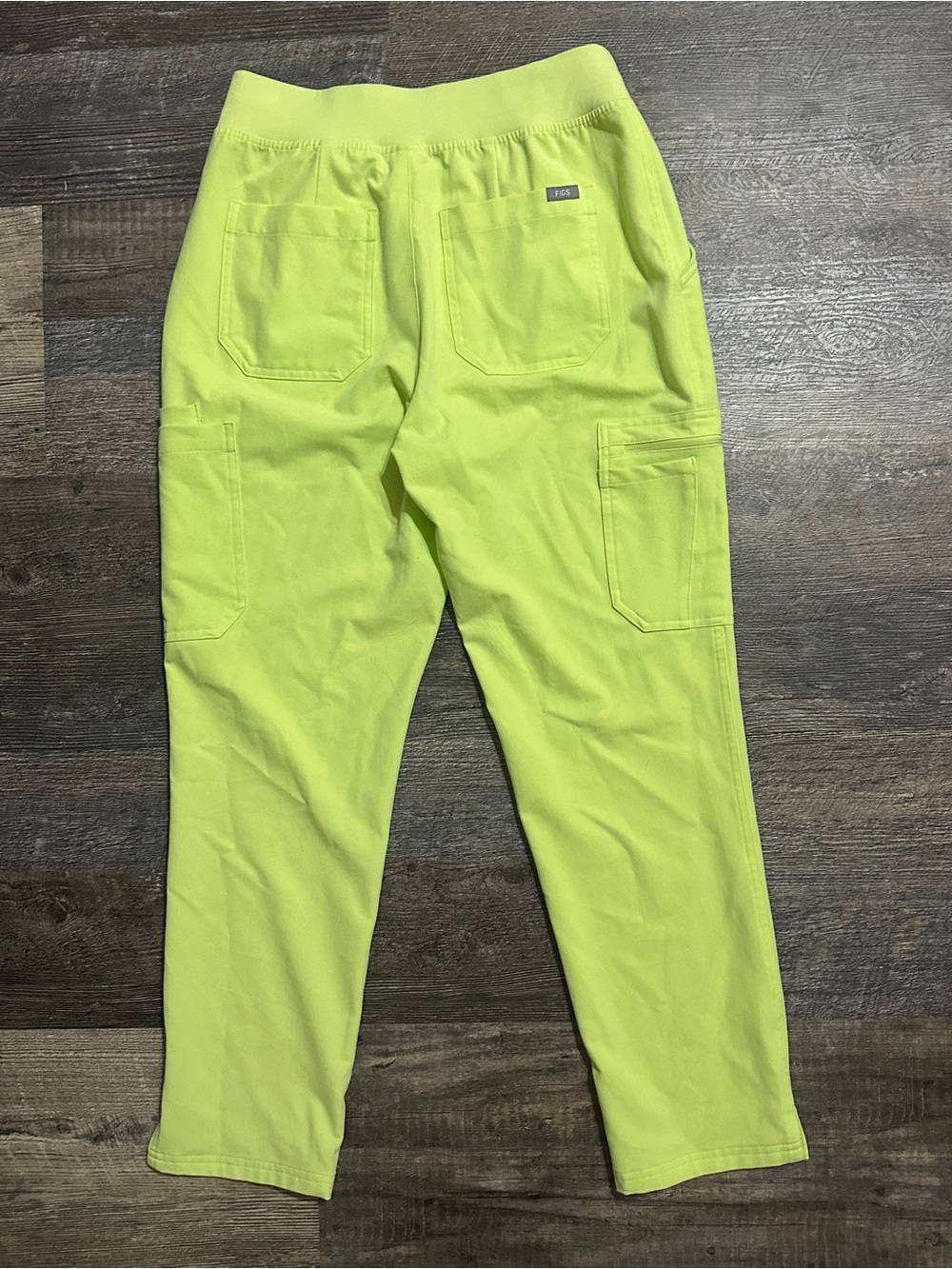 FIGS Technical Collection Scrub Pants - Neon Yellow/Green - Size M/P